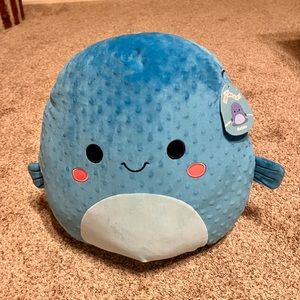 Squishmallow Refalo the Blue Pufferfish 16” Stuffed Plush